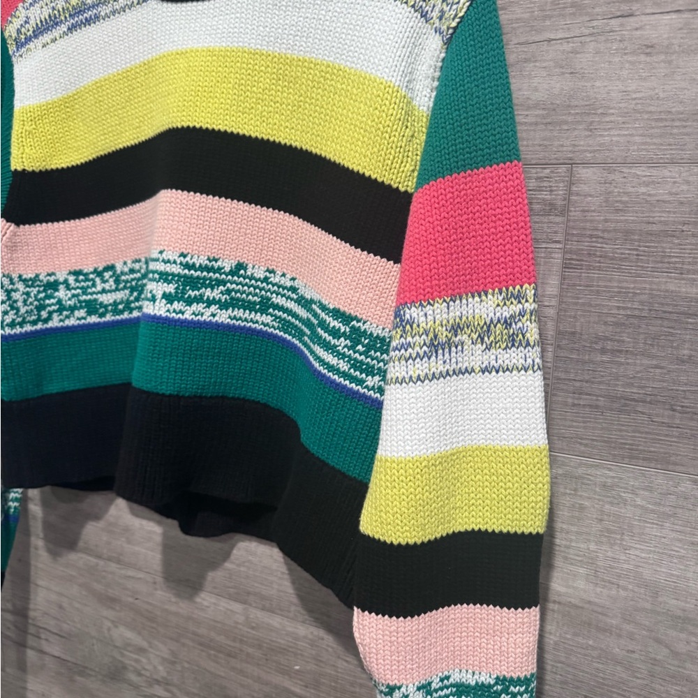 CAbi Colorful Stripe Crop Sweater - Picture 4 of 7